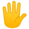 Hand with Fingers Splayed emoji on Google